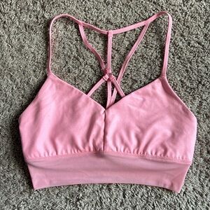 ALO Yoga Pink Mesh Sports Bra Size Small